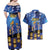 Japan Obon Festival Couples Matching Off Shoulder Maxi Dress and Hawaiian Shirt Sakura Lanterns With Bon Dance - Polynesian Pride