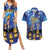 Japan Obon Festival Couples Matching Summer Maxi Dress and Hawaiian Shirt Sakura Lanterns With Bon Dance - Polynesian Pride