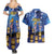 Japan Obon Festival Couples Matching Summer Maxi Dress and Hawaiian Shirt Sakura Lanterns With Bon Dance - Polynesian Pride