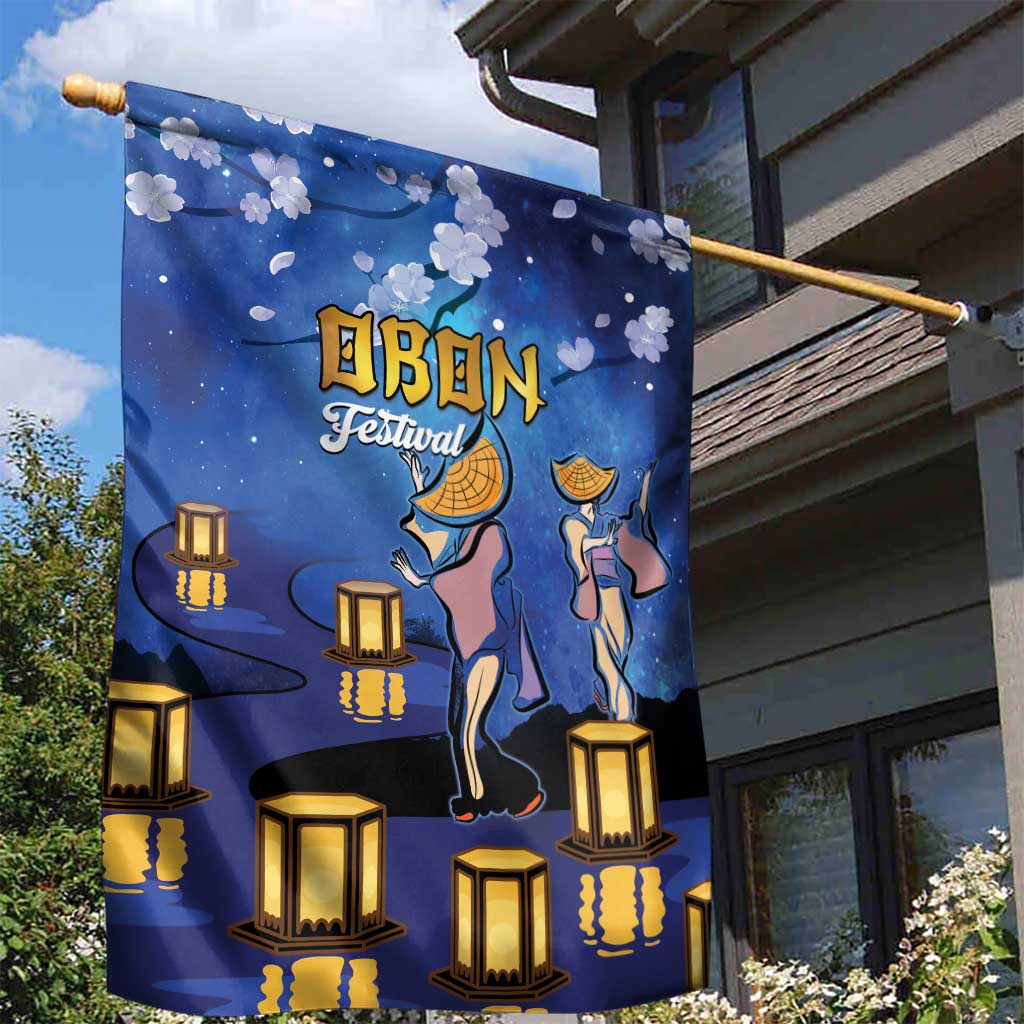Japan Obon Festival Garden Flag Sakura Lanterns With Bon Dance - Polynesian Pride