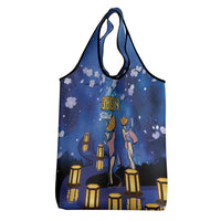 Japan Obon Festival Grocery Bag Sakura Lanterns With Bon Dance LT14 - Polynesian Pride