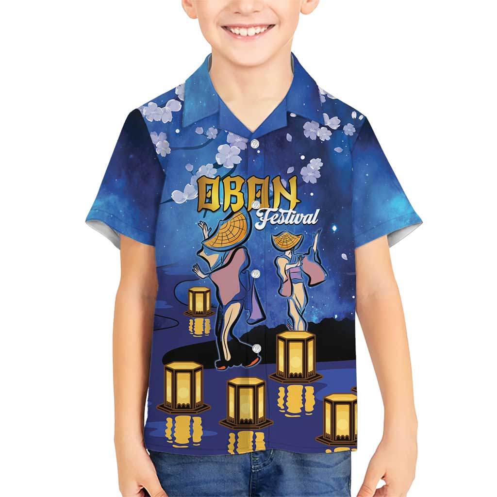 Japan Obon Festival Hawaiian Shirt Sakura Lanterns With Bon Dance - Polynesian Pride