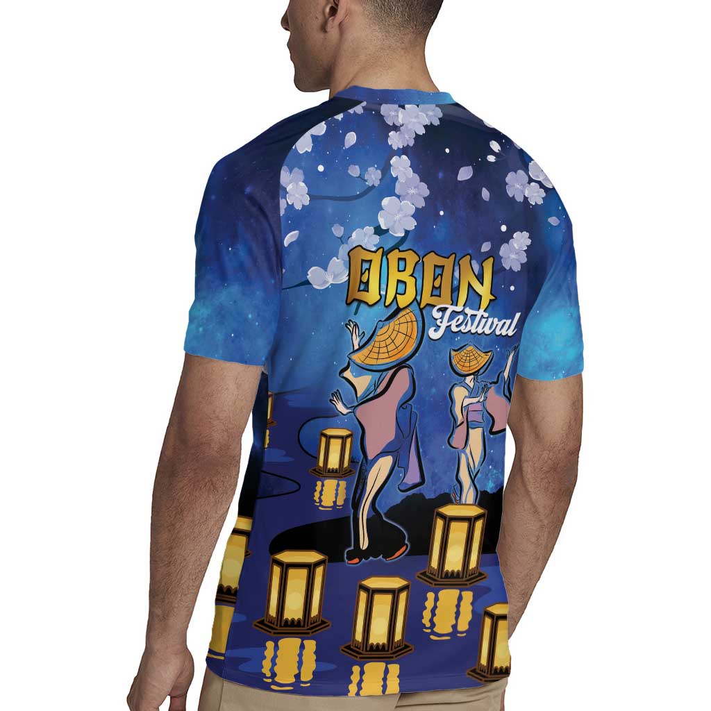 Japan Obon Festival Rugby Jersey Sakura Lanterns With Bon Dance LT14 - Polynesian Pride