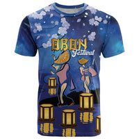 Japan Obon Festival T Shirt Sakura Lanterns With Bon Dance - Polynesian Pride