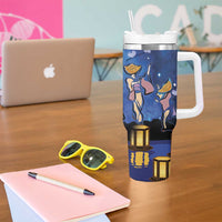 Japan Obon Festival Tumbler With Handle Sakura Lanterns With Bon Dance - Polynesian Pride