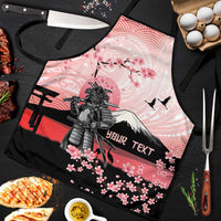 Personalised Japan Samurai Warrior Apron Japanese Cherry Blossom Polynesian Pattern LT14 Pink - Polynesian Pride