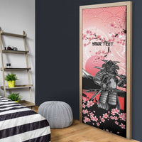 Personalised Japan Samurai Warrior Door Cover Japanese Cherry Blossom Polynesian Pattern LT14 - Polynesian Pride