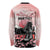 Personalised Japan Samurai Warrior Long Sleeve Shirt Japanese Cherry Blossom Polynesian Pattern - Polynesian Pride