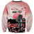 Personalised Japan Samurai Warrior Sweatshirt Japanese Cherry Blossom Polynesian Pattern - Polynesian Pride