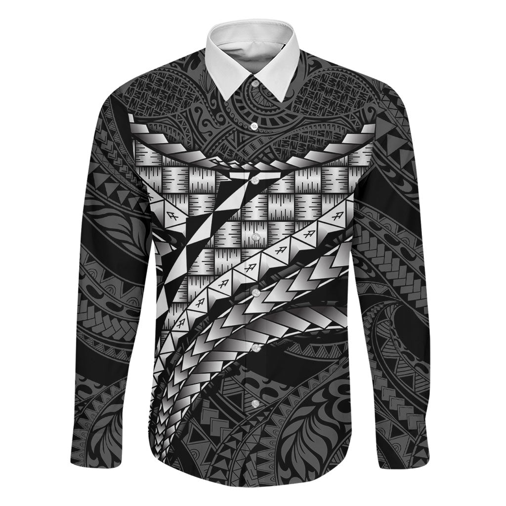 Hawaii Lauhala Tattoo Family Matching Long Sleeve Bodycon Dress and Hawaiian Shirt Hawaiian Hala Leaf Weaving