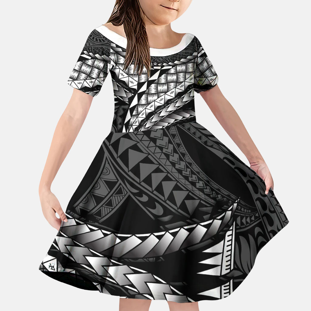 Hawaii Lauhala Tattoo Family Matching Off The Shoulder Long Sleeve Dress and Hawaiian Shirt Hawaiian Hala Leaf Weaving
