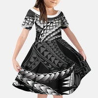 Hawaii Lauhala Tattoo Family Matching Off Shoulder Short Dress and Hawaiian Shirt Hawaiian Hala Leaf Weaving