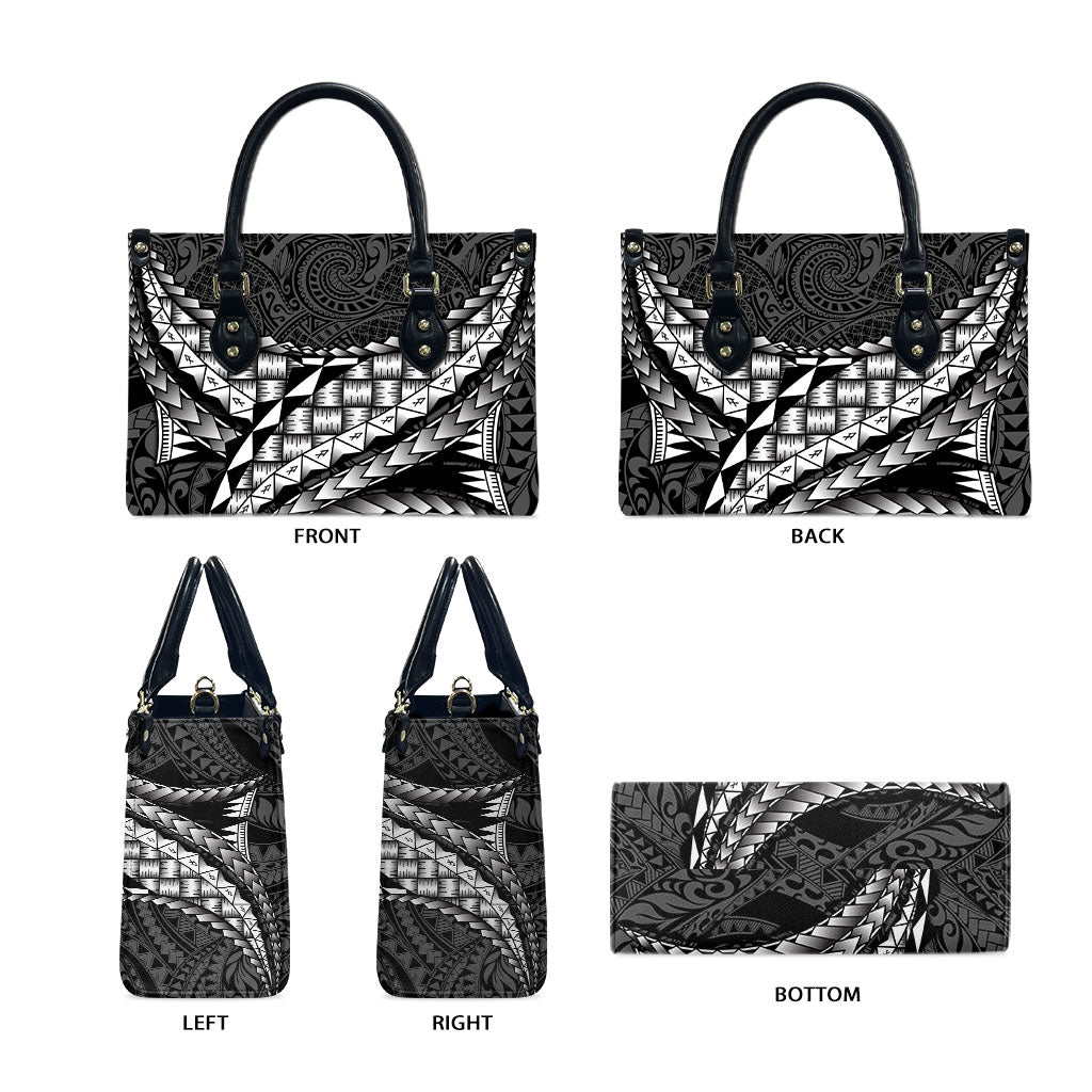 Hawaii Lauhala Tattoo Leather Bag Hawaiian Hala Leaf Weaving