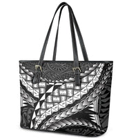 Hawaii Lauhala Tattoo Leather Tote Bag Hawaiian Hala Leaf Weaving