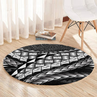 Hawaii Lauhala Tattoo Round Carpet Hawaiian Hala Leaf Weaving