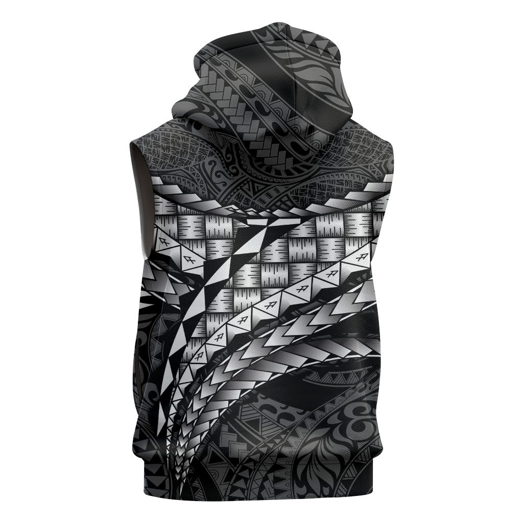 Hawaii Lauhala Tattoo Sleeveless Hoodie Hawaiian Hala Leaf Weaving