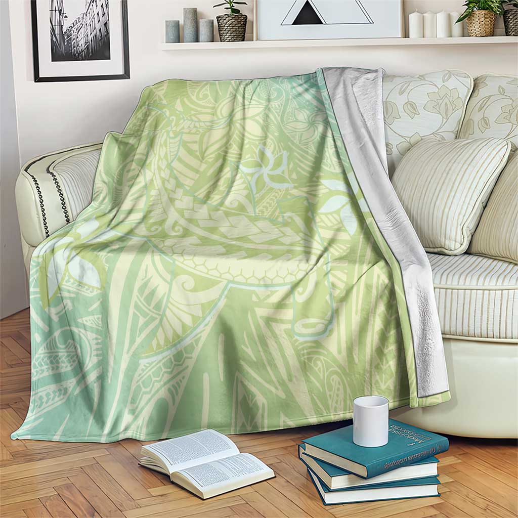 Baby Green Gradient Polynesia Blanket Hawaiian Tribal Hammerhead Shark Tattoo LT14 Baby Green - Polynesian Pride