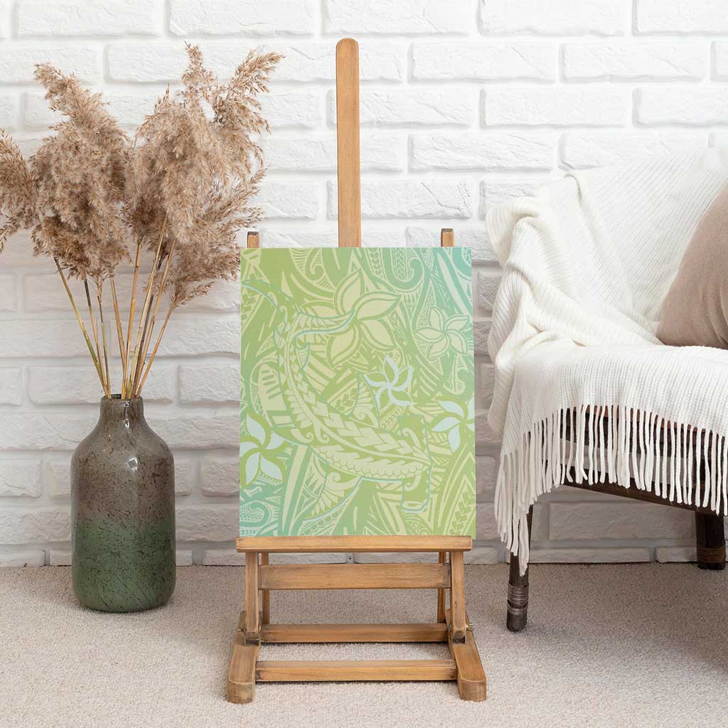 Baby Green Gradient Polynesia Canvas Wall Art Hawaiian Tribal Hammerhead Shark Tattoo LT14 - Polynesian Pride