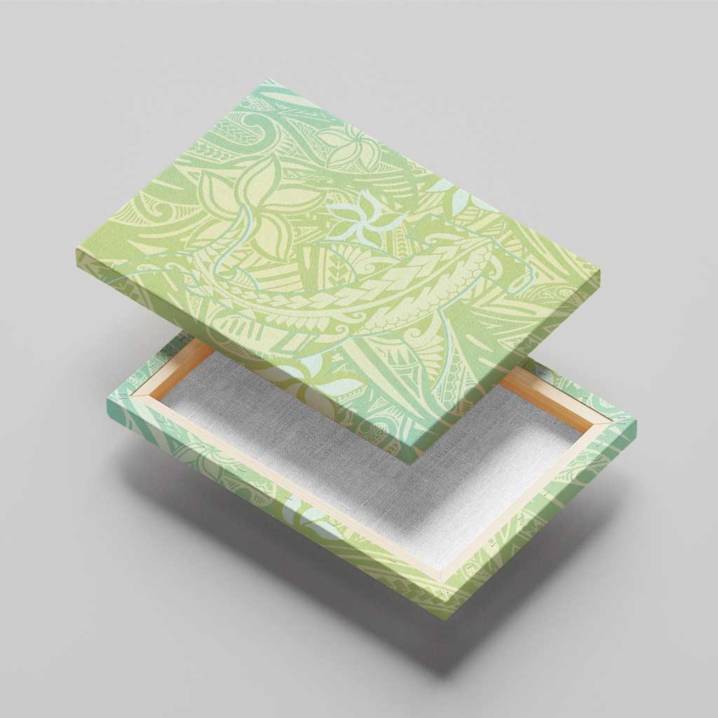 Baby Green Gradient Polynesia Canvas Wall Art Hawaiian Tribal Hammerhead Shark Tattoo LT14 - Polynesian Pride
