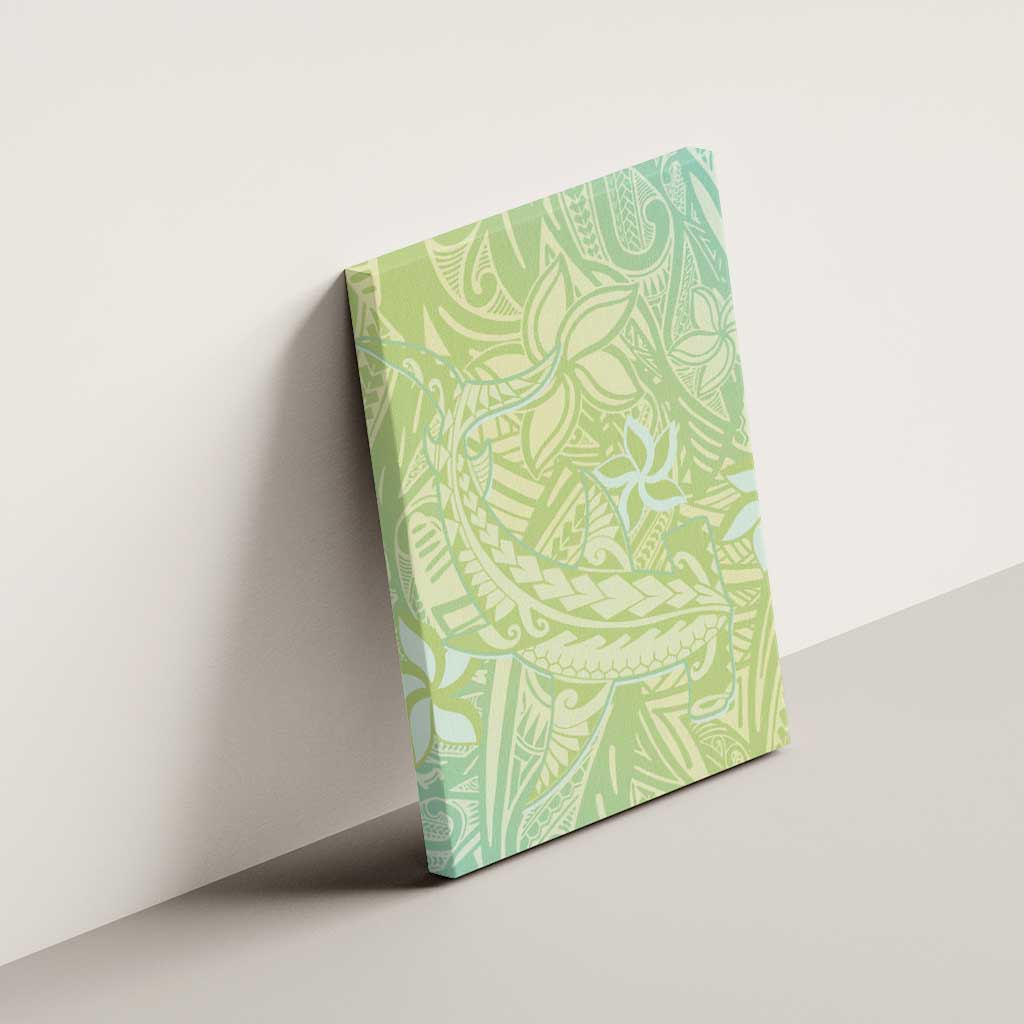 Baby Green Gradient Polynesia Canvas Wall Art Hawaiian Tribal Hammerhead Shark Tattoo LT14 - Polynesian Pride