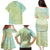 Baby Green Gradient Polynesia Family Matching Puletasi and Hawaiian Shirt Hawaiian Tribal Hammerhead Shark Tattoo