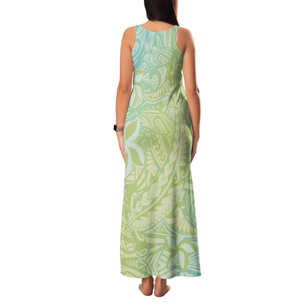 Baby Green Gradient Polynesia Family Matching Tank Maxi Dress and Hawaiian Shirt Hawaiian Tribal Hammerhead Shark Tattoo