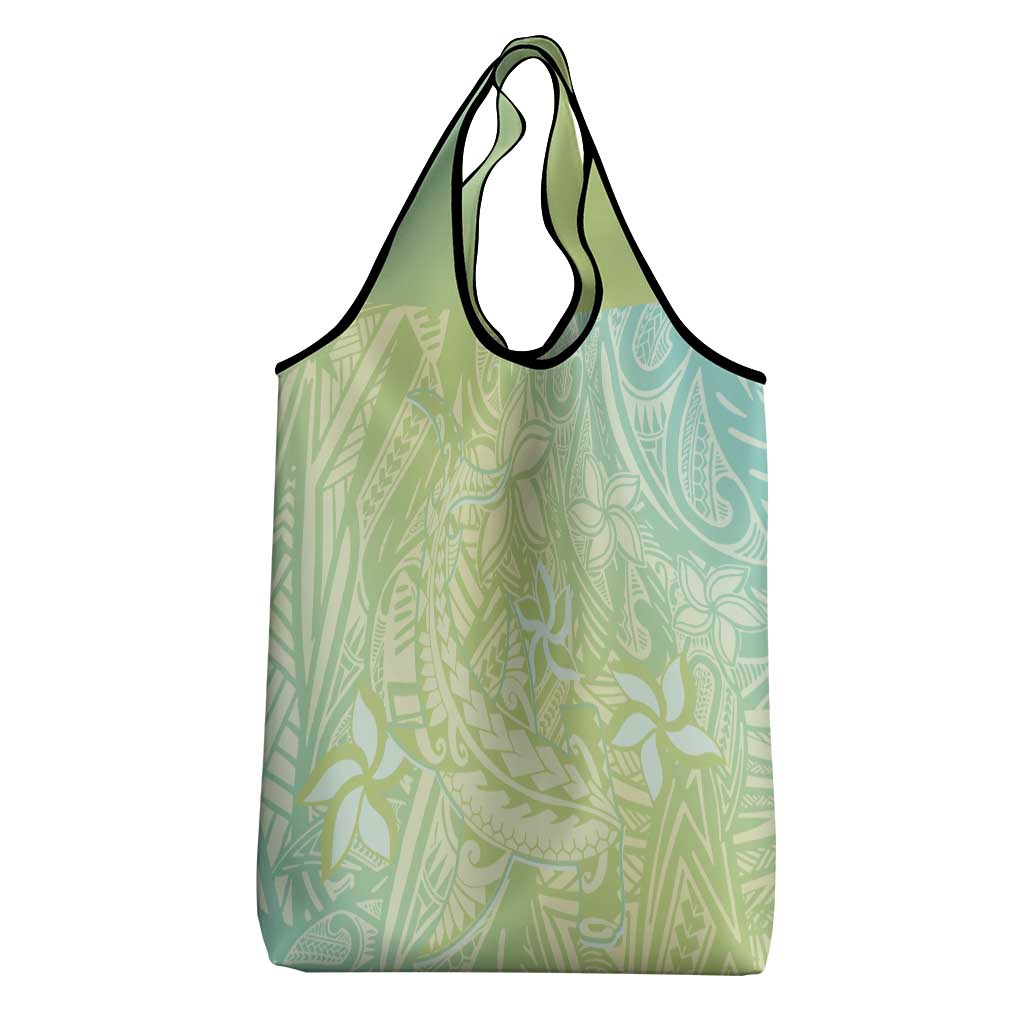 Baby Green Gradient Polynesia Grocery Bag Hawaiian Tribal Hammerhead Shark Tattoo LT14 - Polynesian Pride