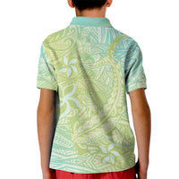 Baby Green Gradient Polynesia Kid Polo Shirt Hawaiian Tribal Hammerhead Shark Tattoo