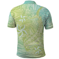 Baby Green Gradient Polynesia Polo Shirt Hawaiian Tribal Hammerhead Shark Tattoo