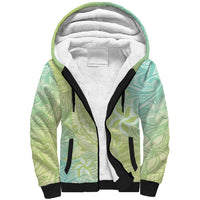 Baby Green Gradient Polynesia Sherpa Hoodie Hawaiian Tribal Hammerhead Shark Tattoo LT14 Unisex Baby Green - Polynesian Pride