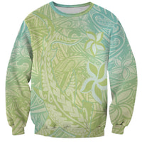 Baby Green Gradient Polynesia Sweatshirt Hawaiian Tribal Hammerhead Shark Tattoo LT14 Unisex Baby Green - Polynesian Pride