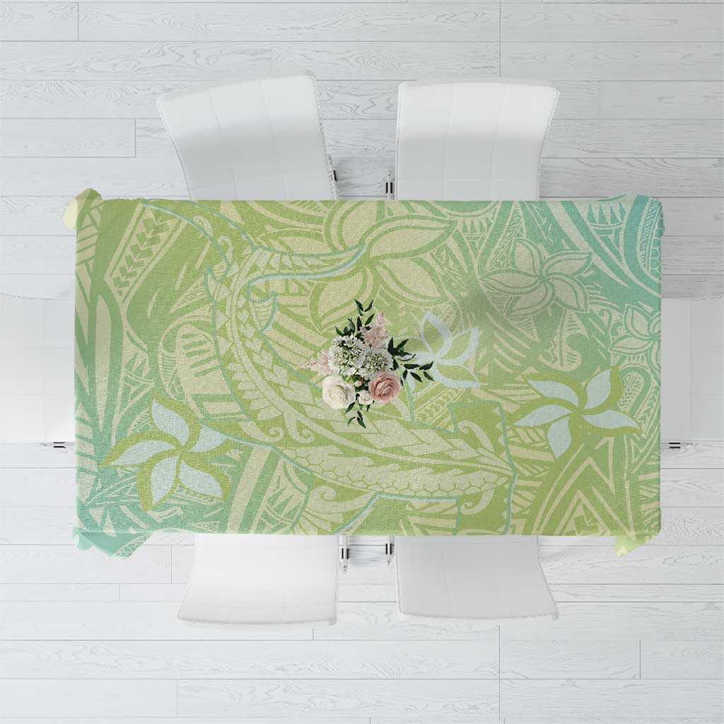 Baby Green Gradient Polynesia Tablecloth Hawaiian Tribal Hammerhead Shark Tattoo LT14 Baby Green - Polynesian Pride