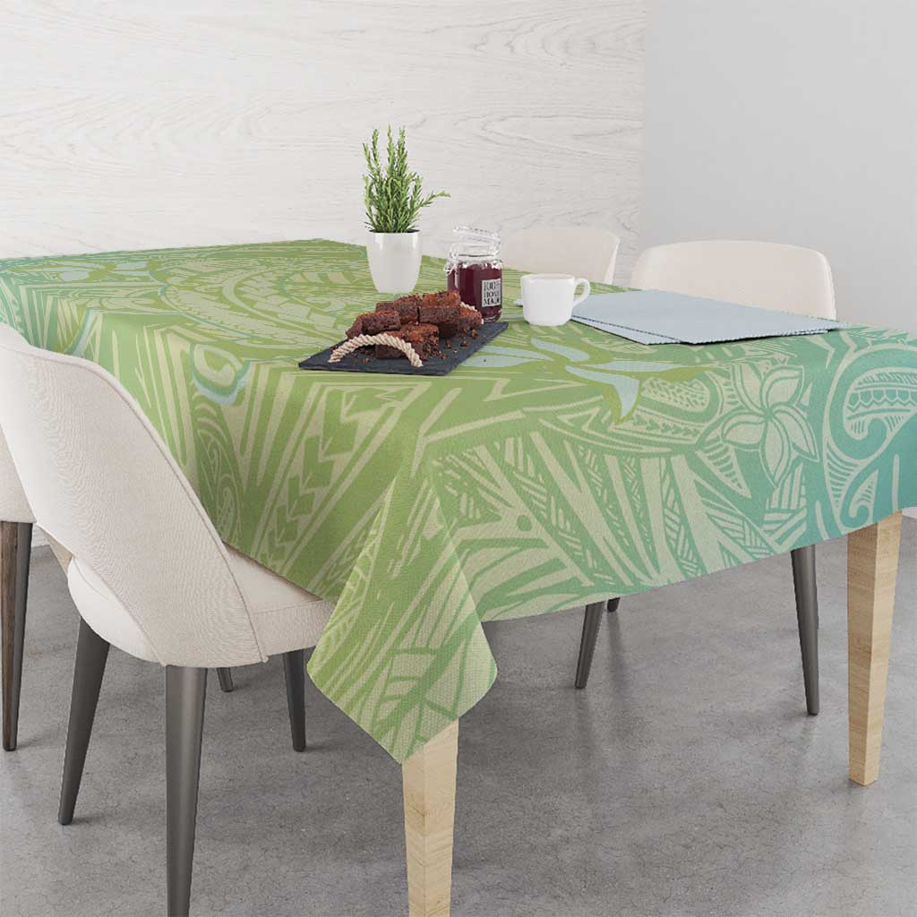 Baby Green Gradient Polynesia Tablecloth Hawaiian Tribal Hammerhead Shark Tattoo LT14 - Polynesian Pride