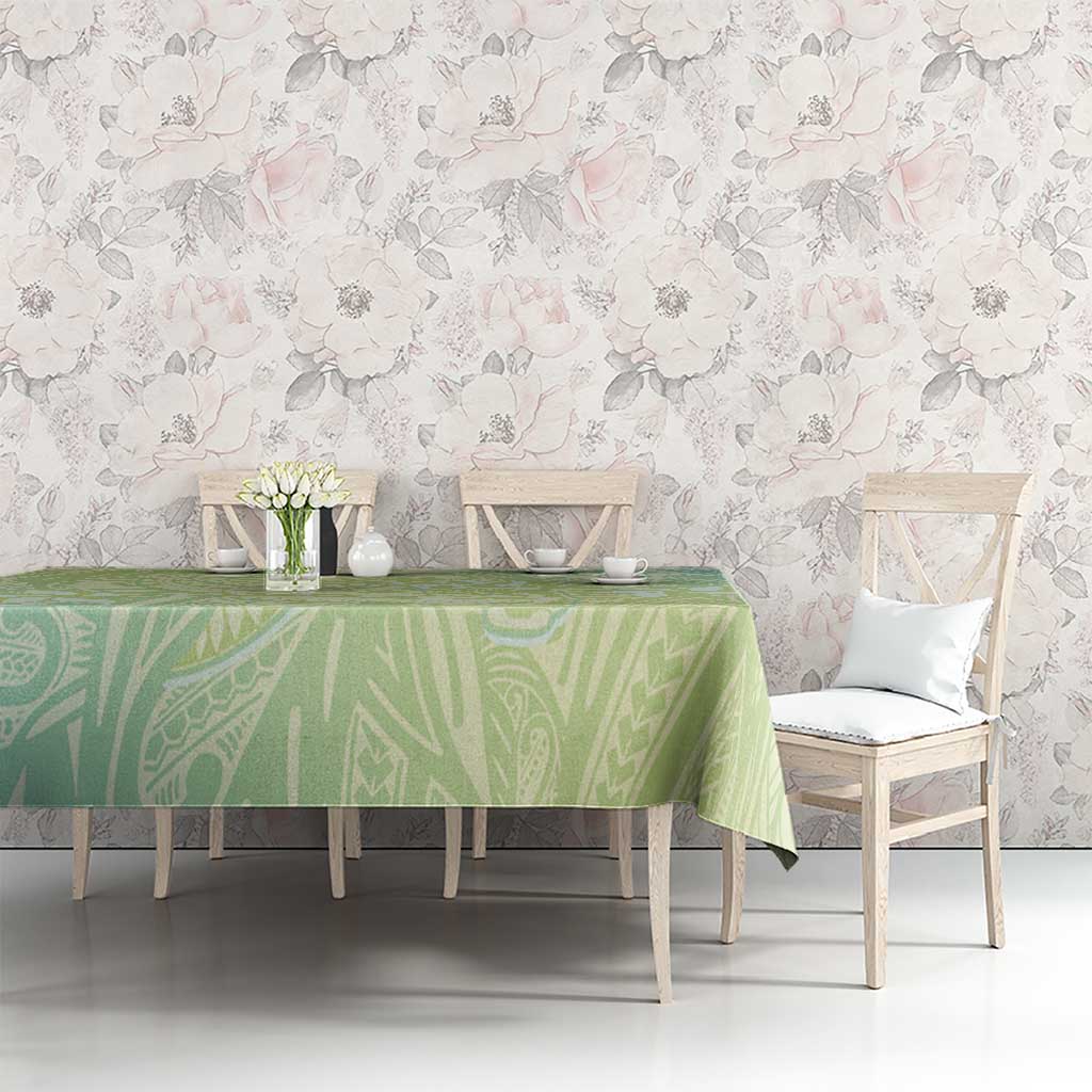 Baby Green Gradient Polynesia Tablecloth Hawaiian Tribal Hammerhead Shark Tattoo LT14 - Polynesian Pride