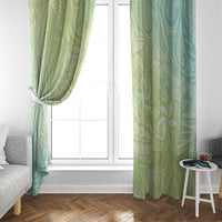 Baby Green Gradient Polynesia Window Curtain Hawaiian Tribal Hammerhead Shark Tattoo LT14 - Polynesian Pride