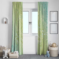Baby Green Gradient Polynesia Window Curtain Hawaiian Tribal Hammerhead Shark Tattoo LT14 - Polynesian Pride