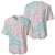 Baby Pink Gradient Polynesia Baseball Jersey Hawaiian Tribal Hammerhead Shark Tattoo