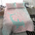 Baby Pink Gradient Polynesia Bedding Set Hawaiian Tribal Hammerhead Shark Tattoo