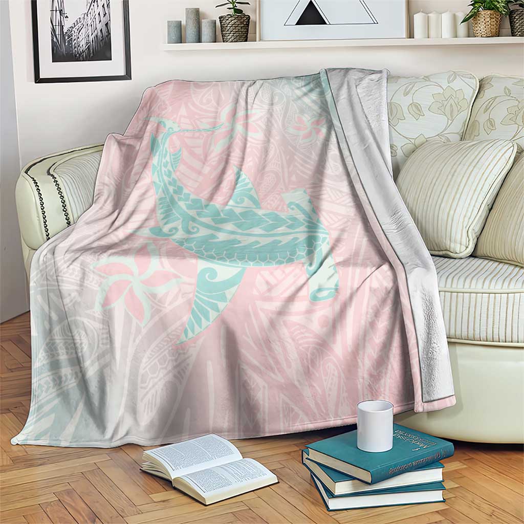Baby Pink Gradient Polynesia Blanket Hawaiian Tribal Hammerhead Shark Tattoo LT14 Baby Pink - Polynesian Pride