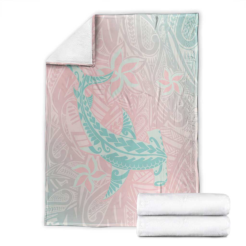 Baby Pink Gradient Polynesia Blanket Hawaiian Tribal Hammerhead Shark Tattoo LT14 - Polynesian Pride
