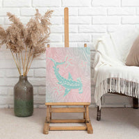 Baby Pink Gradient Polynesia Canvas Wall Art Hawaiian Tribal Hammerhead Shark Tattoo LT14 - Polynesian Pride