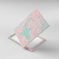Baby Pink Gradient Polynesia Canvas Wall Art Hawaiian Tribal Hammerhead Shark Tattoo LT14 With Frame Baby Pink - Polynesian Pride