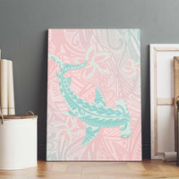 Baby Pink Gradient Polynesia Canvas Wall Art Hawaiian Tribal Hammerhead Shark Tattoo LT14 - Polynesian Pride