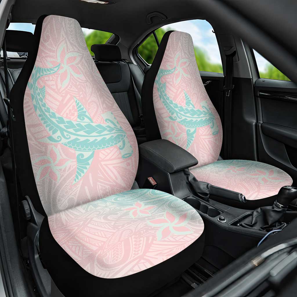 Baby Pink Gradient Polynesia Car Seat Cover Hawaiian Tribal Hammerhead Shark Tattoo