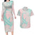 Baby Pink Gradient Polynesia Couples Matching Long Sleeve Bodycon Dress and Hawaiian Shirt Hawaiian Tribal Hammerhead Shark Tattoo