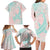 Baby Pink Gradient Polynesia Family Matching Long Sleeve Bodycon Dress and Hawaiian Shirt Hawaiian Tribal Hammerhead Shark Tattoo