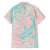 Baby Pink Gradient Polynesia Family Matching Off Shoulder Short Dress and Hawaiian Shirt Hawaiian Tribal Hammerhead Shark Tattoo