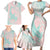 Baby Pink Gradient Polynesia Family Matching Short Sleeve Bodycon Dress and Hawaiian Shirt Hawaiian Tribal Hammerhead Shark Tattoo