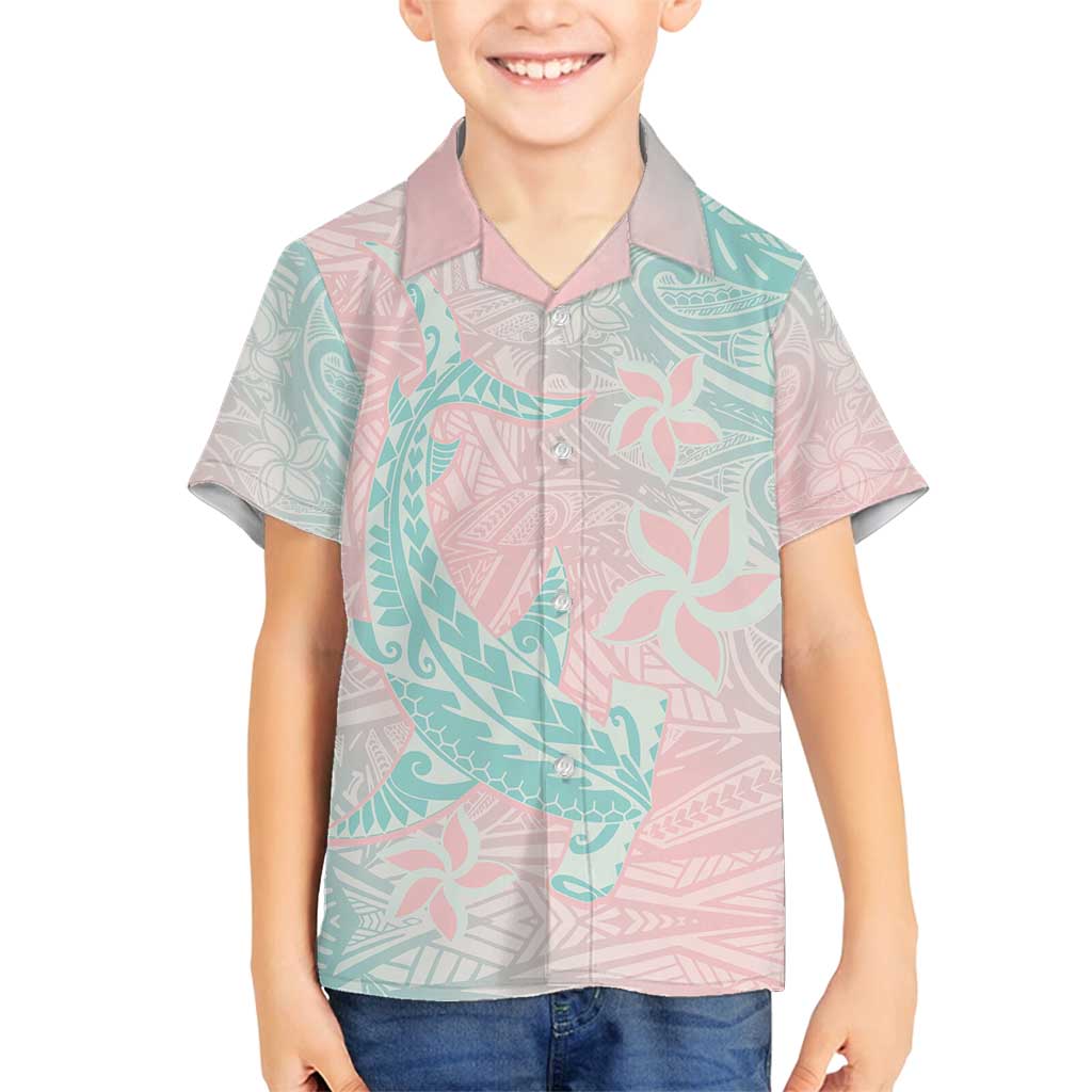 Baby Pink Gradient Polynesia Family Matching Tank Maxi Dress and Hawaiian Shirt Hawaiian Tribal Hammerhead Shark Tattoo