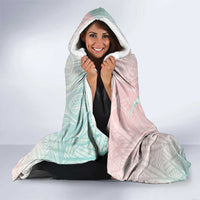 Baby Pink Gradient Polynesia Hooded Blanket Hawaiian Tribal Hammerhead Shark Tattoo LT14 - Polynesian Pride